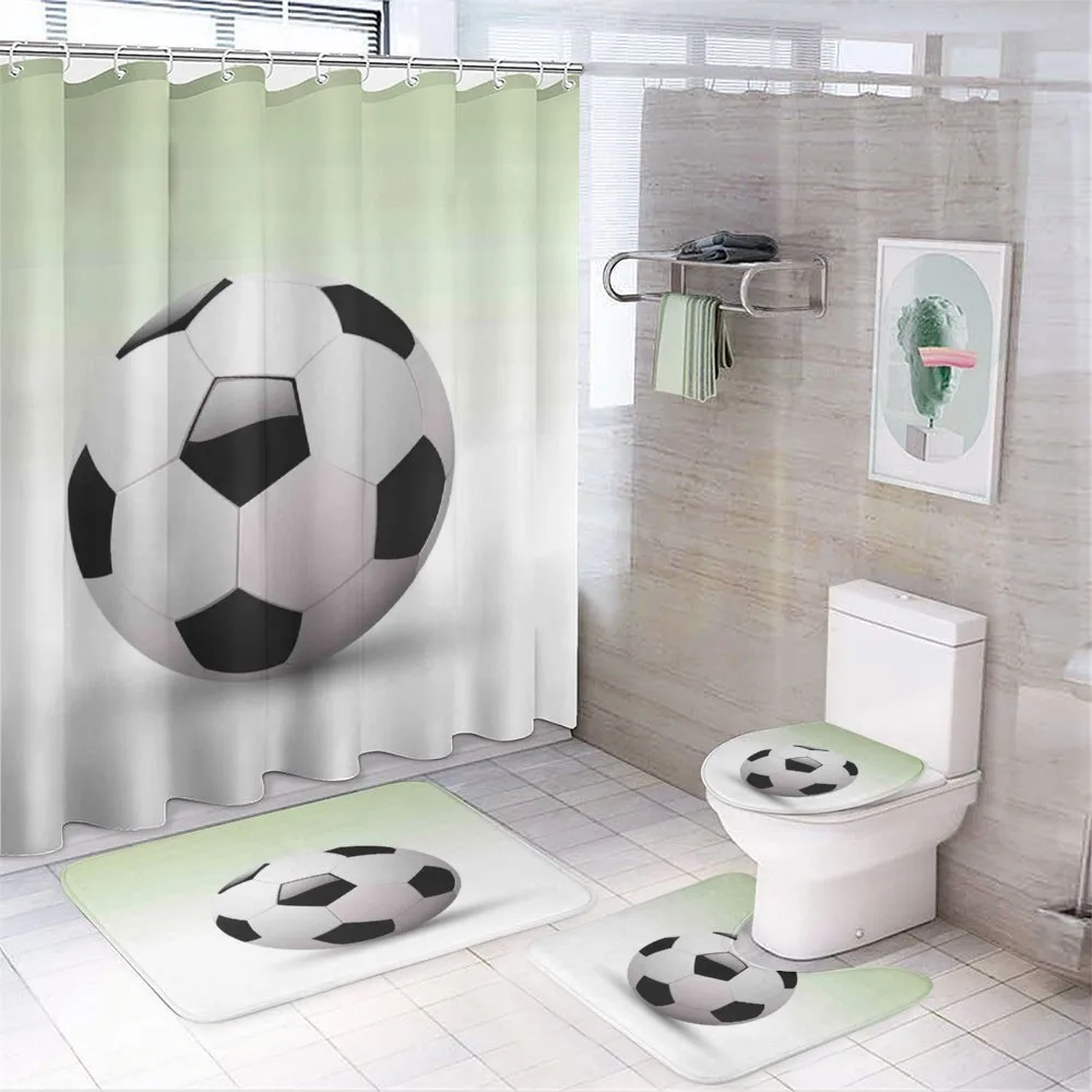 Football Soccer Ball — 4-Piece Bathroom Set preview