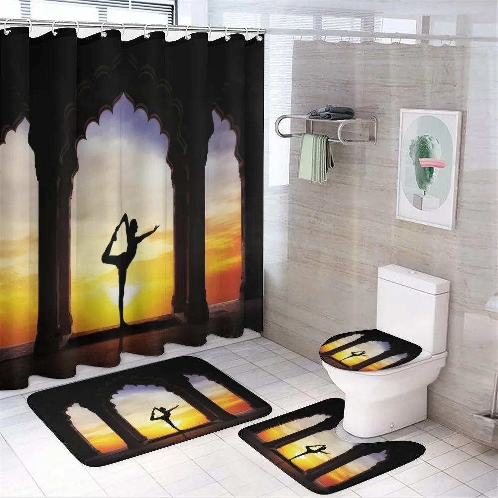 Man in Old Building — 4-Piece Bathroom Set preview