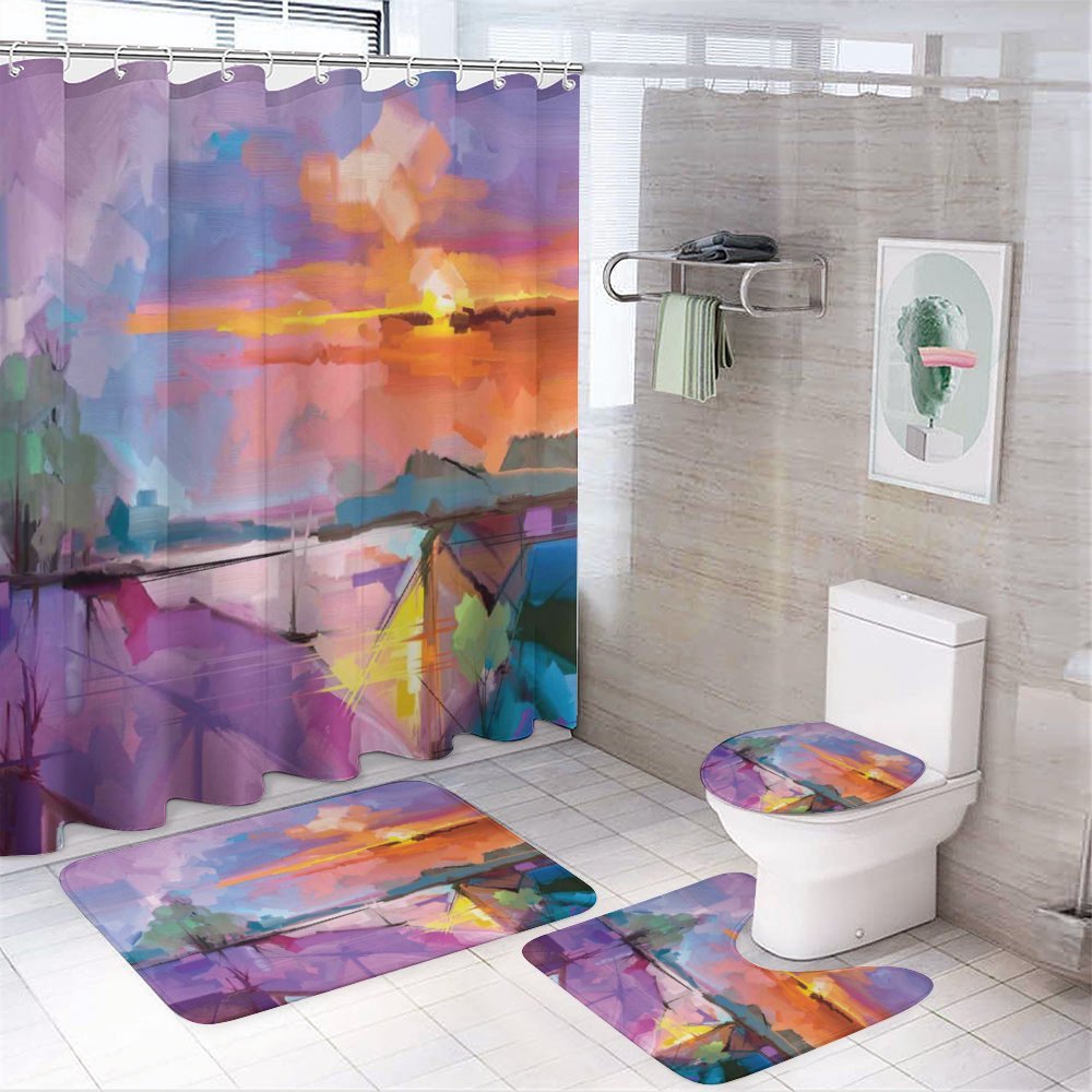 Mountains Design — 4-Piece Bathroom Set preview