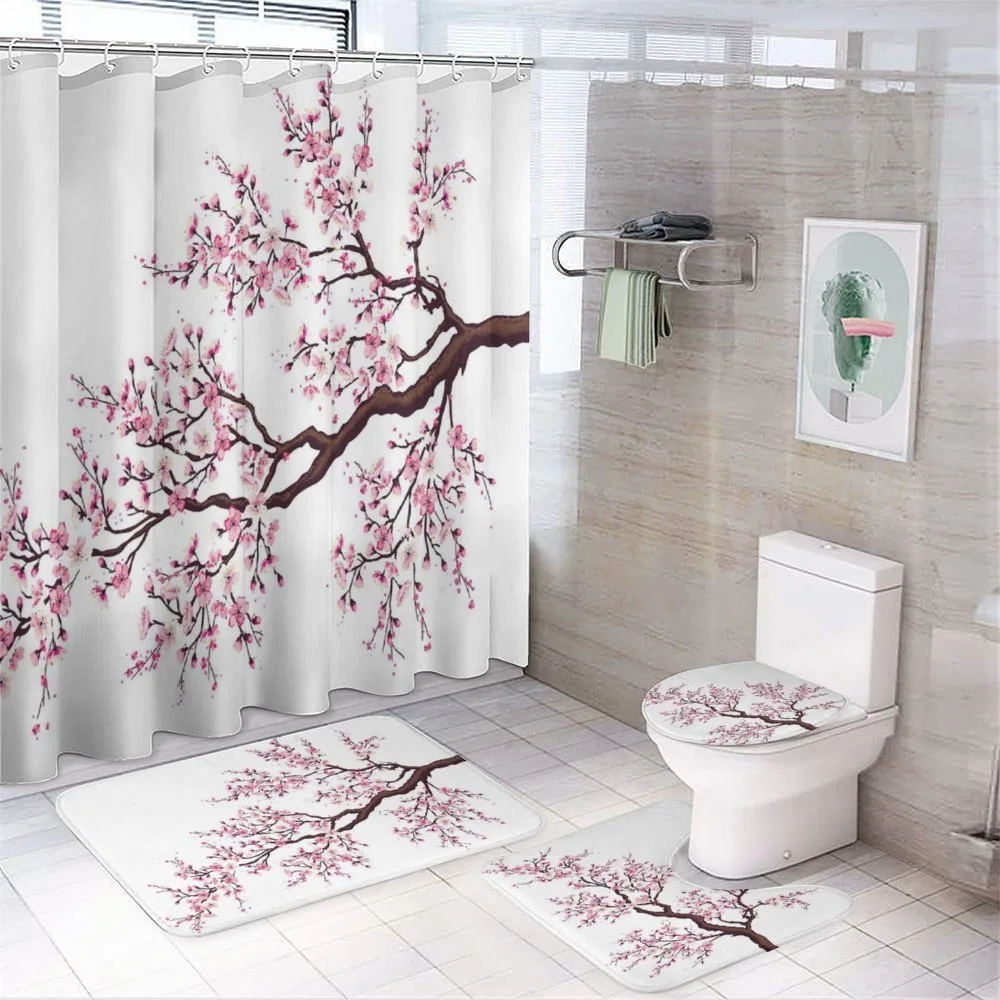 Sakura Branch Blossoms — 4-Piece Bathroom Set preview