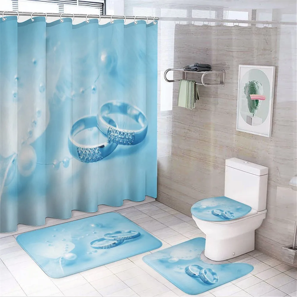 Wedding Rings Pearls — 4-Piece Bathroom Set preview