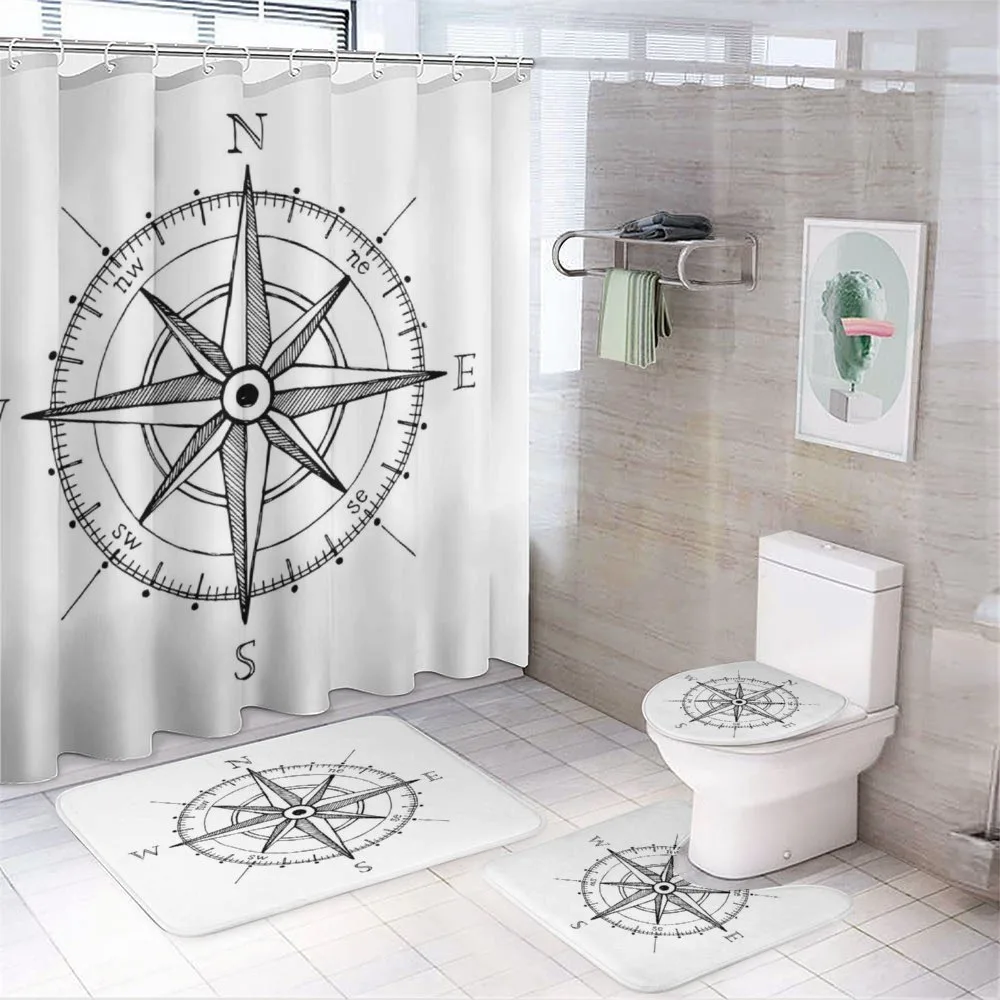 Windrose Directions — 4-Piece Bathroom Set preview