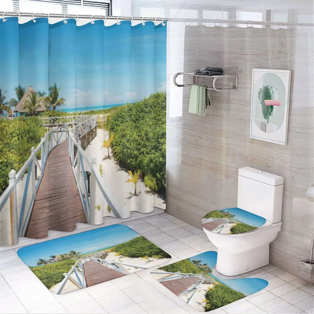 Wooden Walkway Exotic — 4-Piece Bathroom Set preview
