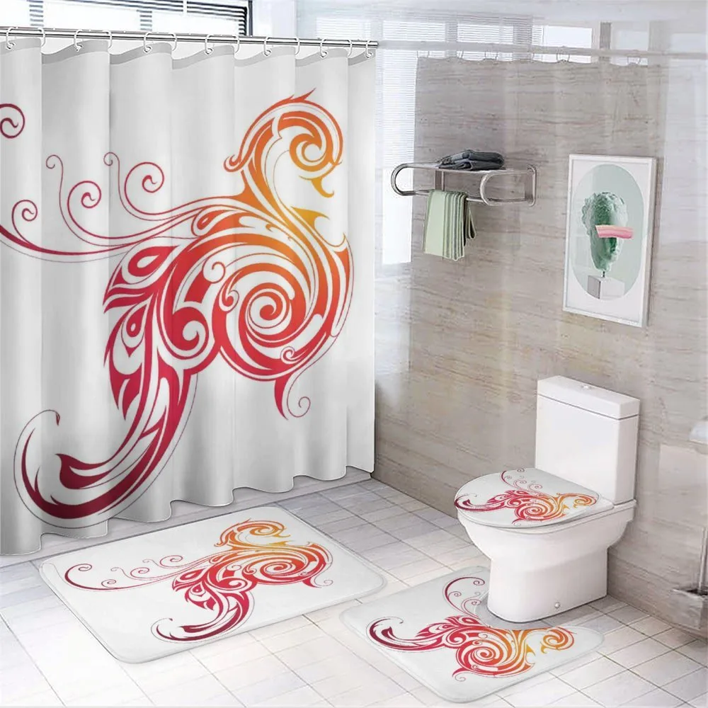 Bird Swirly Wings — 4-Piece Bathroom Set preview