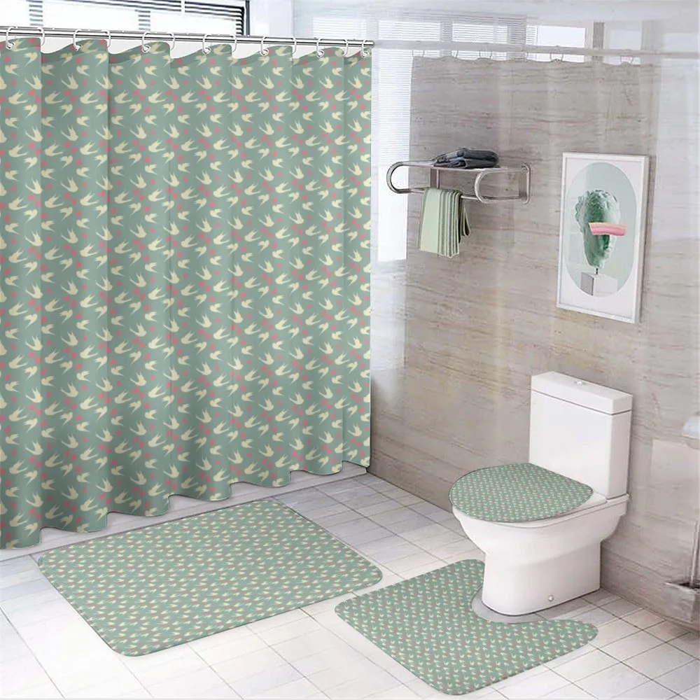 Birds Little Hearts — 4-Piece Bathroom Set preview