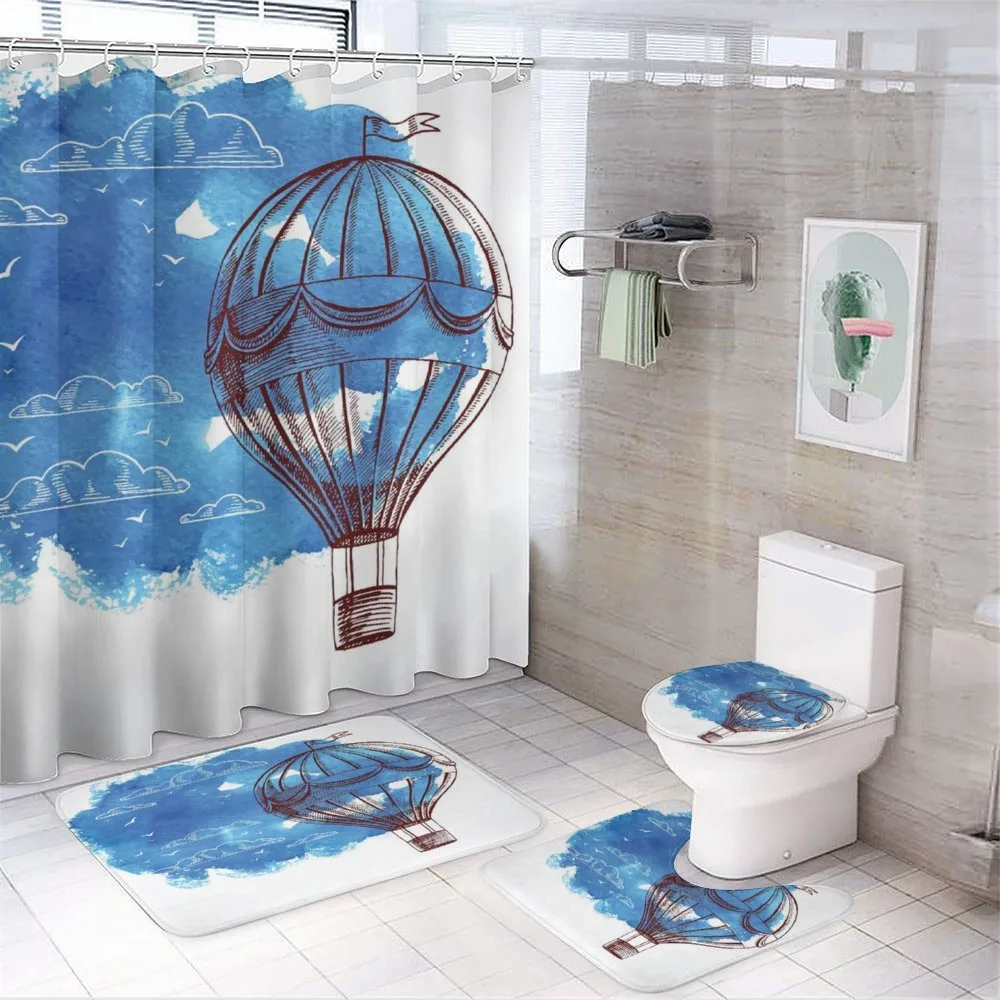 Bon Voyage Sky Cloud Balloon — 4-Piece Bathroom Set preview