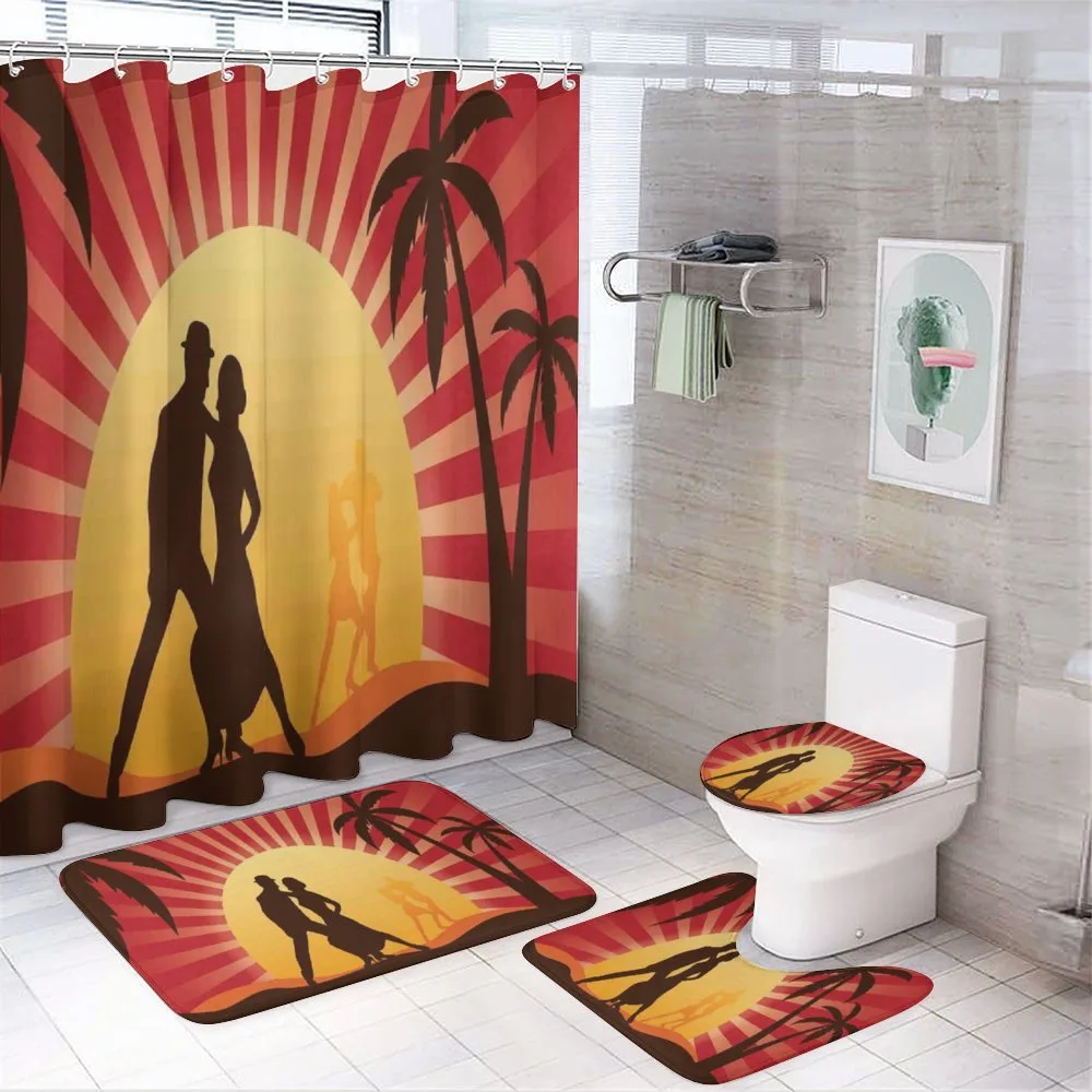 Dancing Tango Couple — 4-Piece Bathroom Set preview