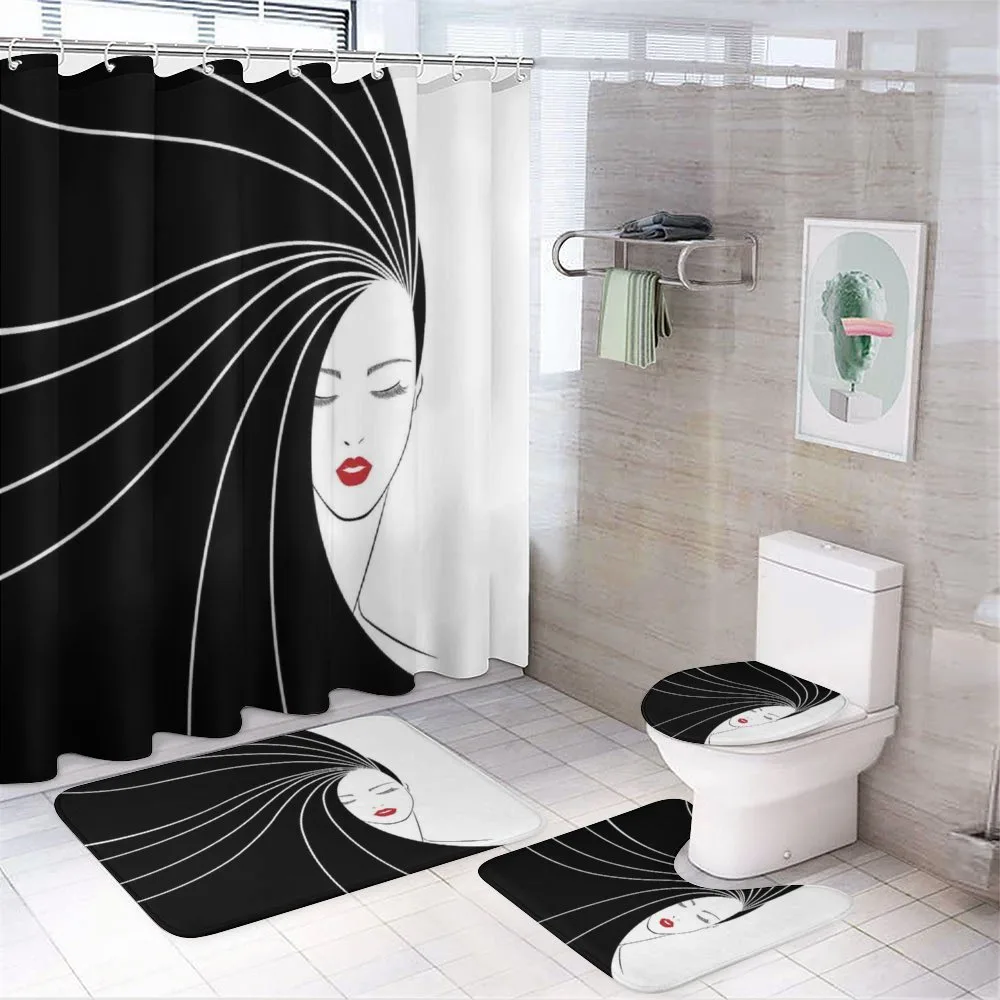 Extra Long Straight Hair — 4-Piece Bathroom Set preview