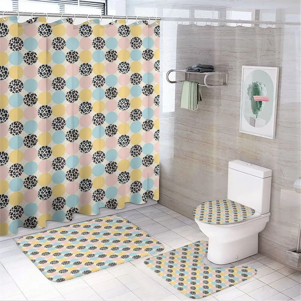 Round Circles Animal Skin — 4-Piece Bathroom Set preview