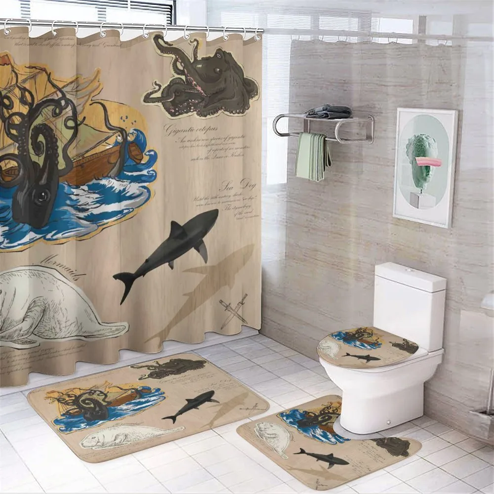 Sea Monsters Pirate — 4-Piece Bathroom Set preview