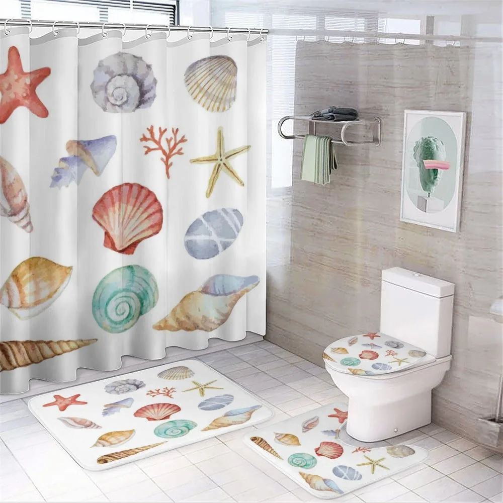 Seashells Exotic Animals — 4-Piece Bathroom Set preview