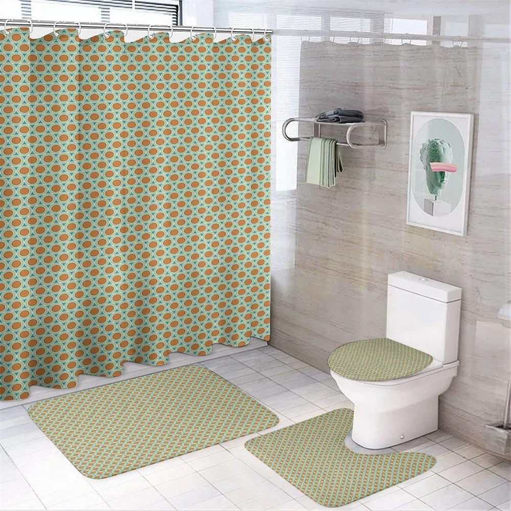 Vintage Geometrical Motifs — 4-Piece Bathroom Set preview