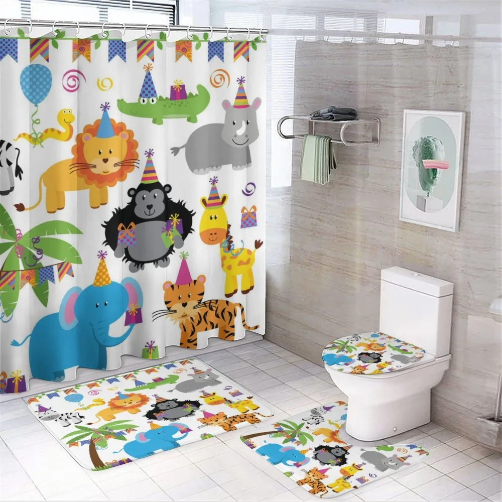 Wild Animals Birthday — 4-Piece Bathroom Set preview