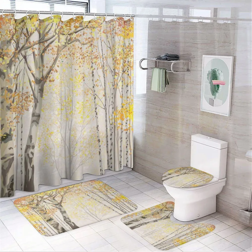 Birch Growth in Fall — 4-Piece Bathroom Set preview