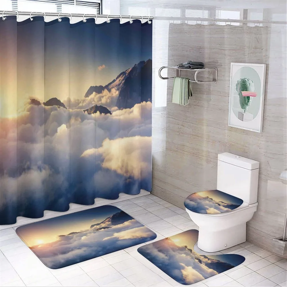 Climbing Above Clouds — 4-Piece Bathroom Set preview