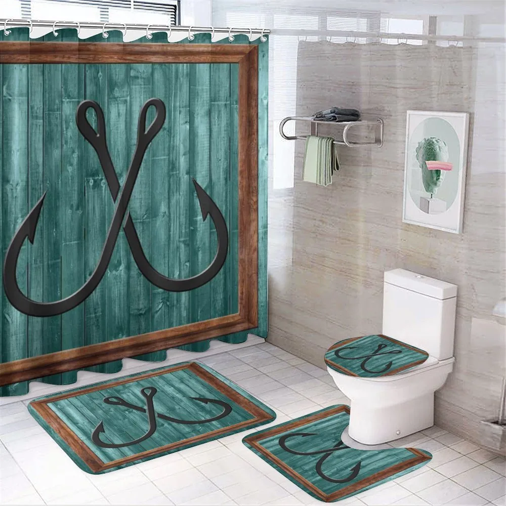 Fishing Lures Anchor — 4-Piece Bathroom Set preview