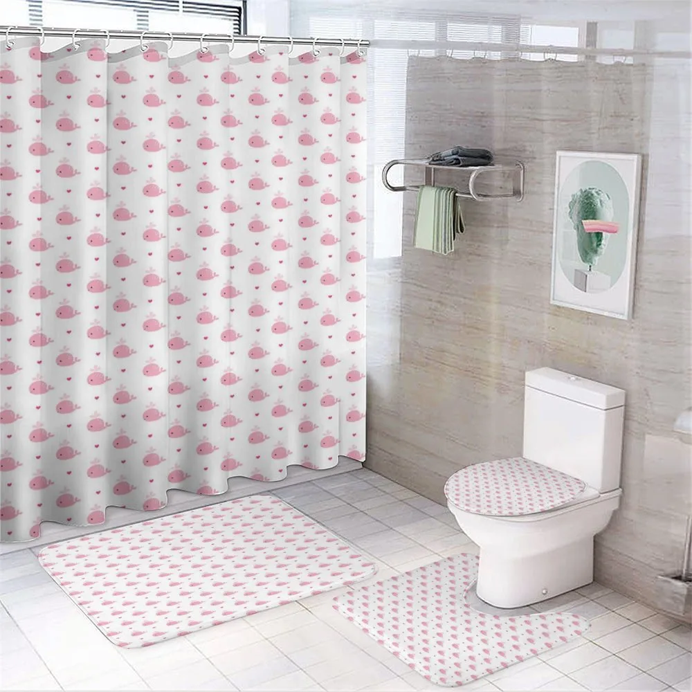 Hearts and Whales Love — 4-Piece Bathroom Set preview