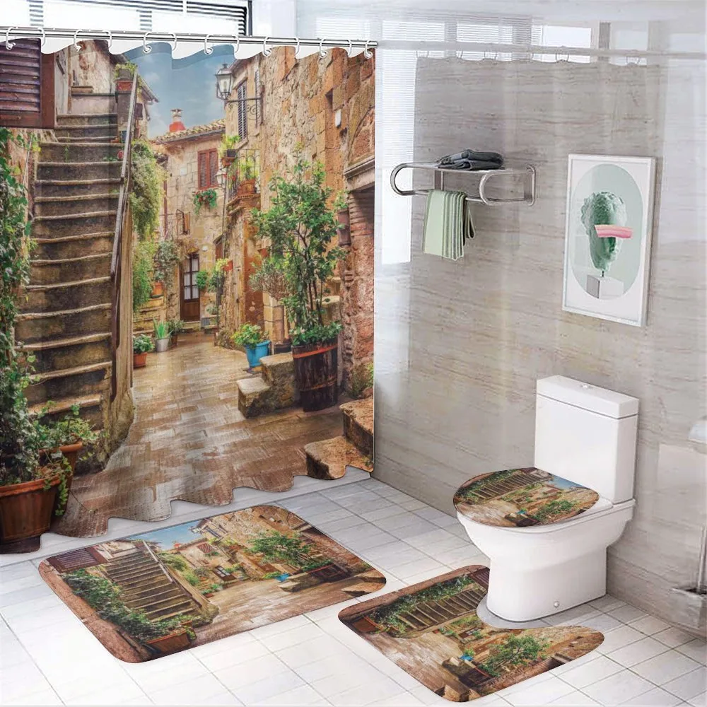 Old Stone Street Houses — 4-Piece Bathroom Set preview