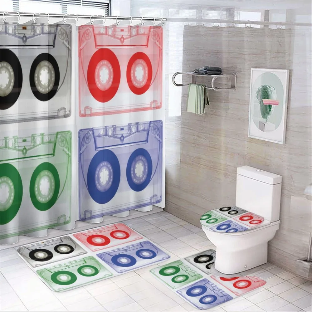 Retro Audio Cassette — 4-Piece Bathroom Set preview