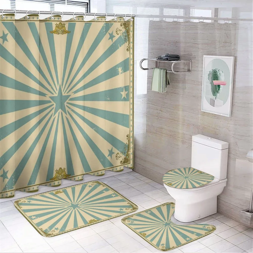 Stars Beams Rays Frame — 4-Piece Bathroom Set preview