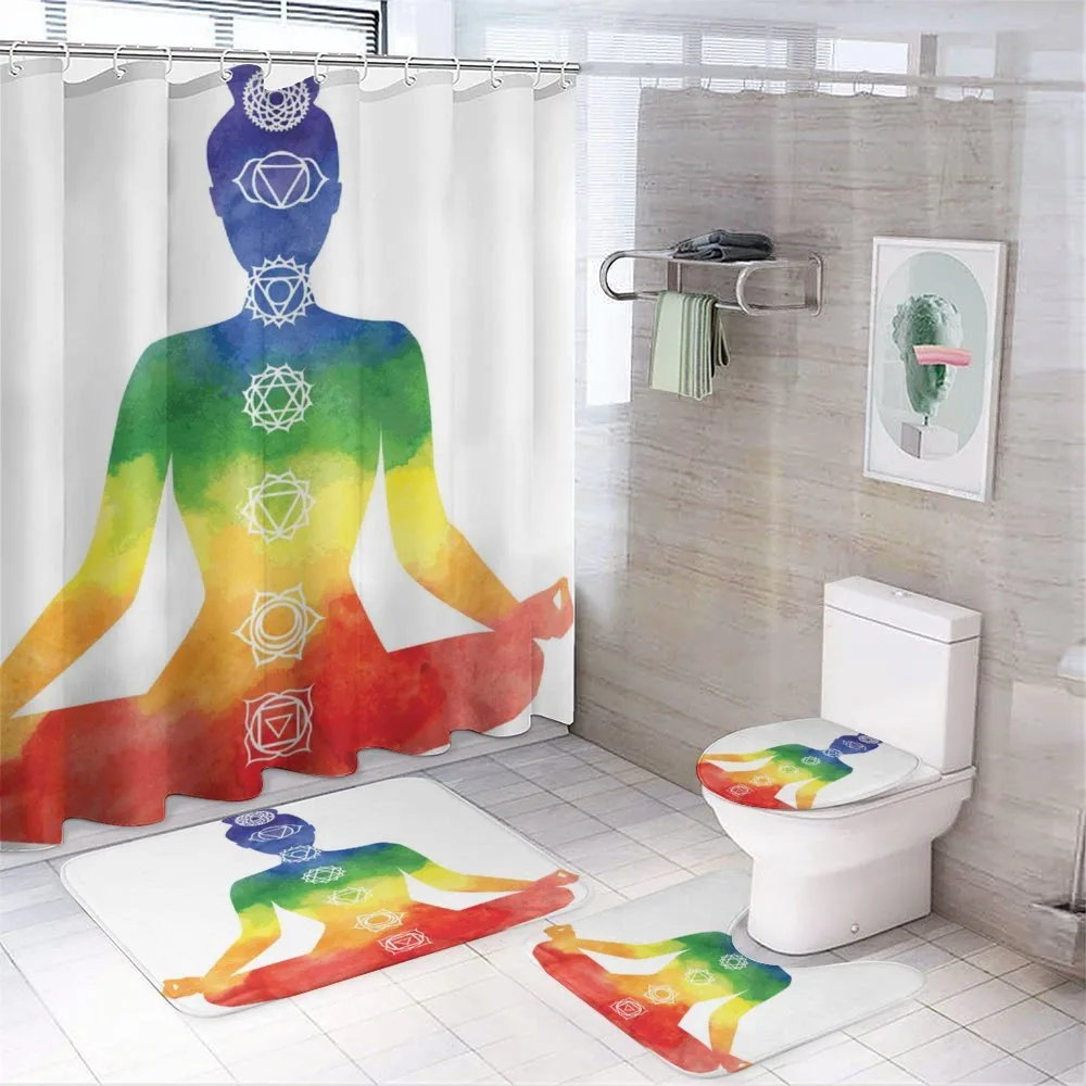Woman with Chakra — 4-Piece Bathroom Set preview