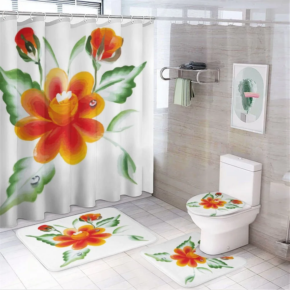 Daffodils in Watercolors — 4-Piece Bathroom Set preview