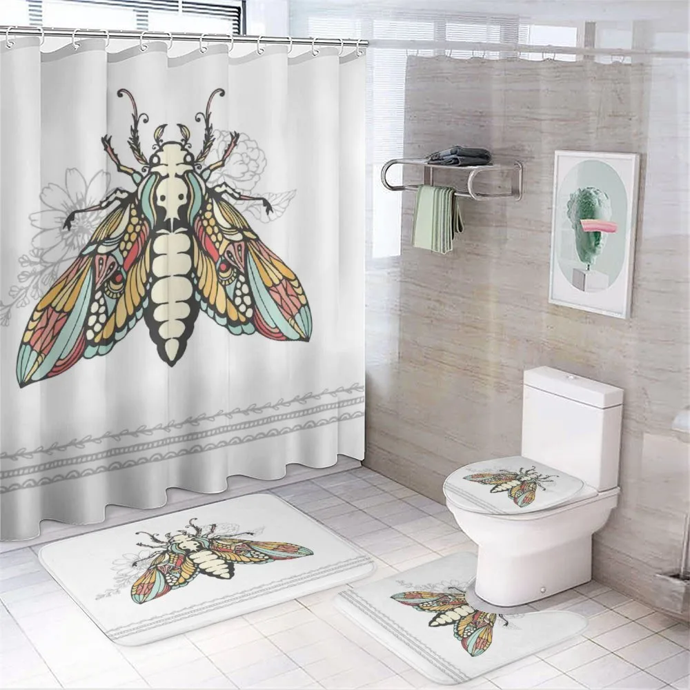Flower Petals Gothic 4-Piece Bathroom Set product video