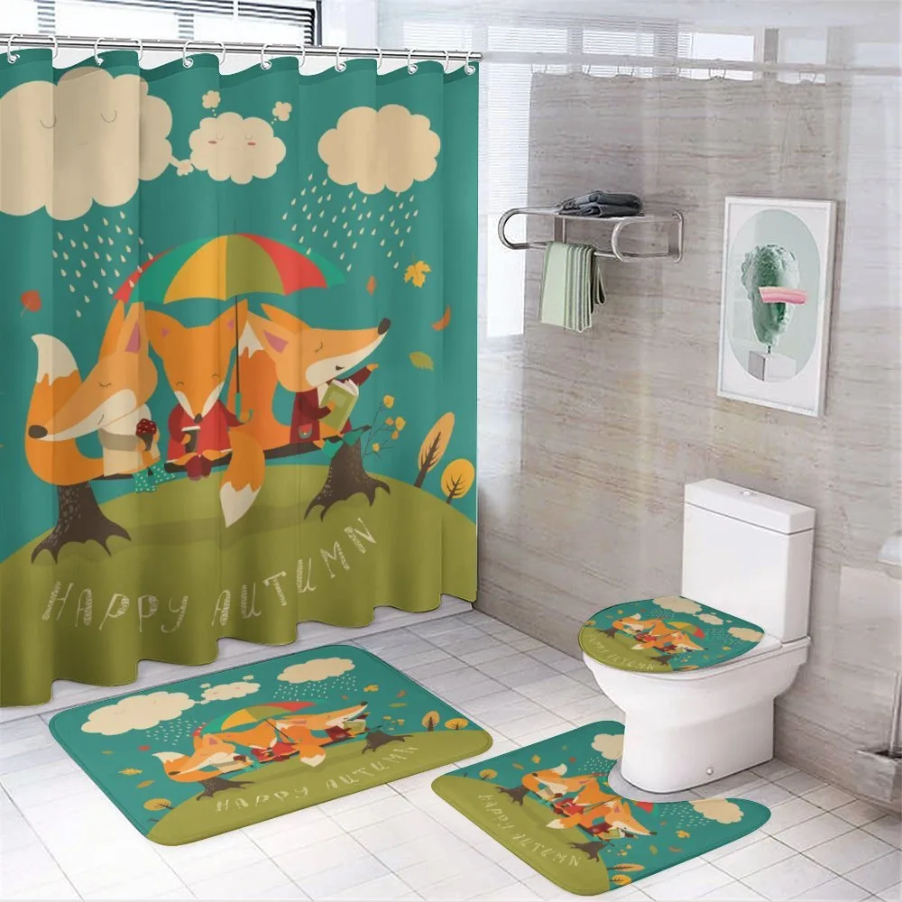 Foxes Umbrella — 4-Piece Bathroom Set preview