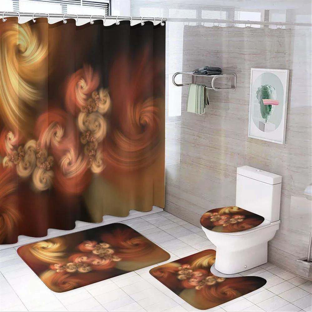 Fractal Spiral — 4-Piece Bathroom Set preview