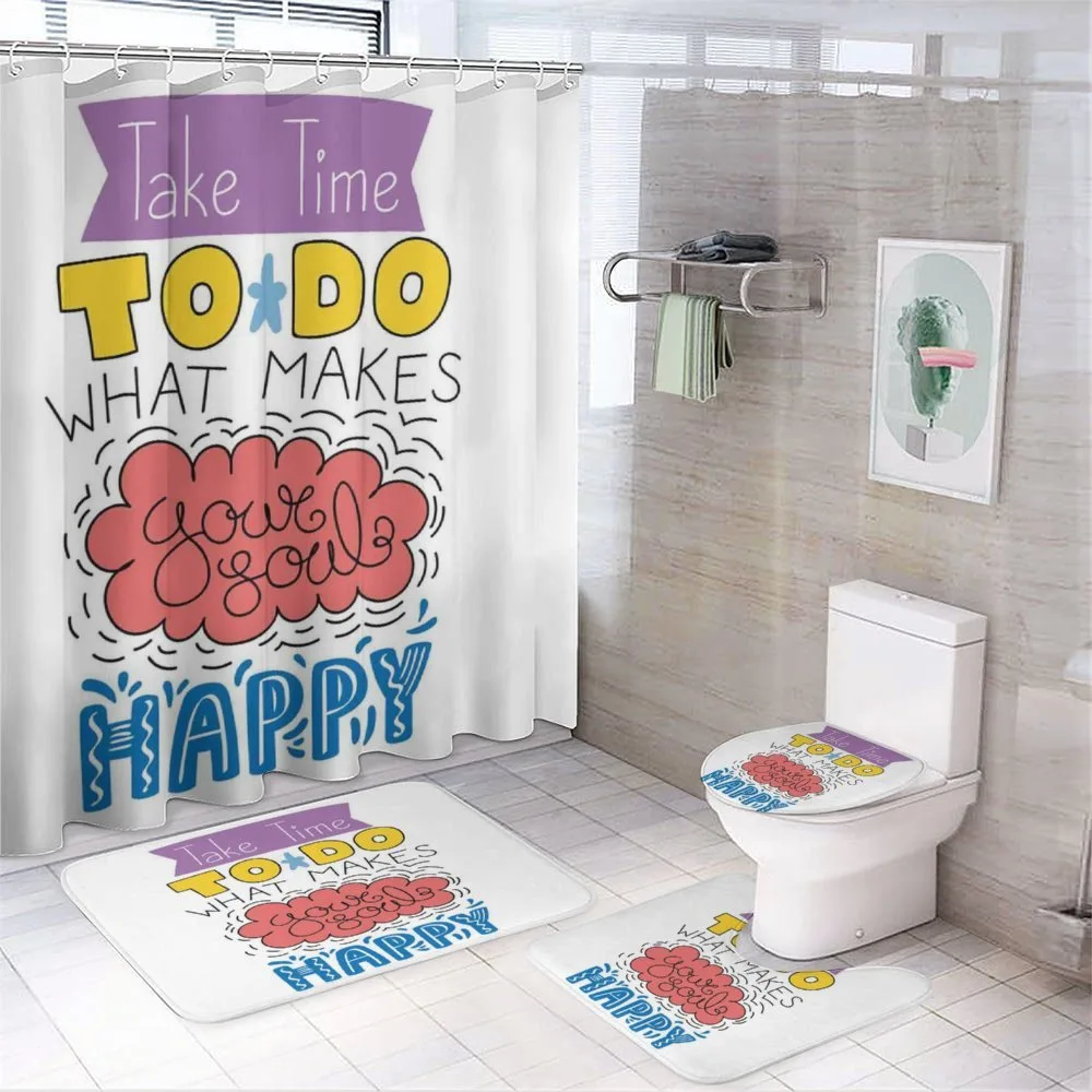 Make Your Soul Happy 4-Piece Bathroom Set product video