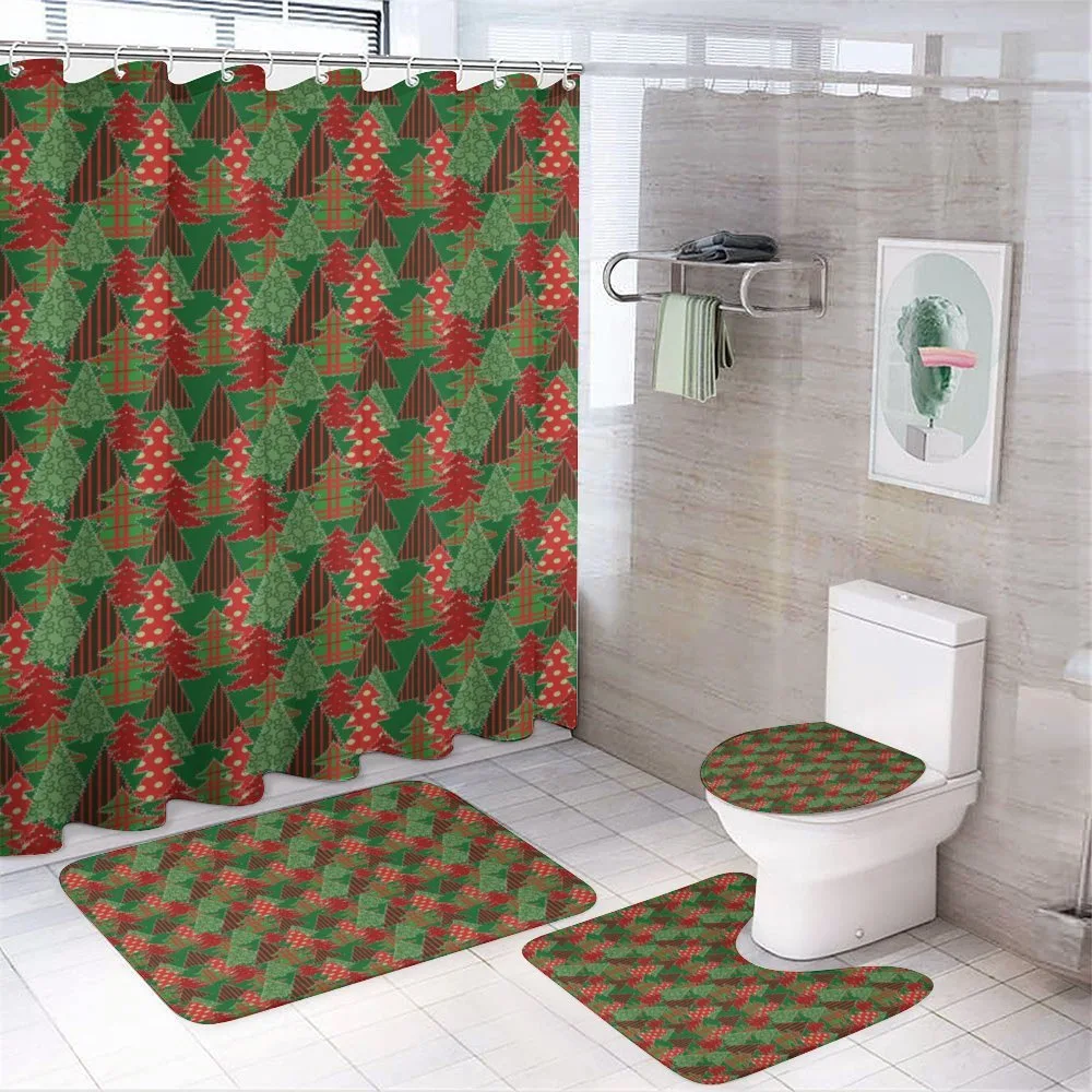 Tree Pines Swirl Dot — 4-Piece Bathroom Set preview