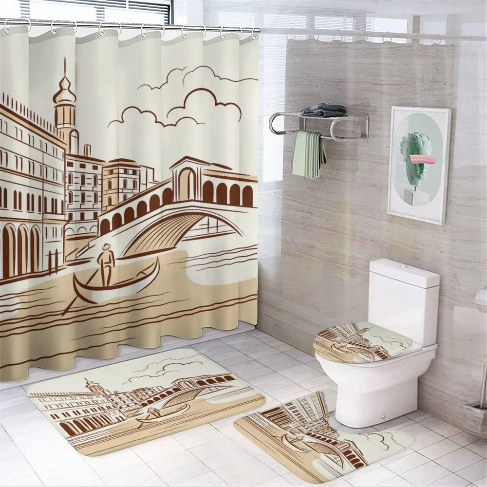 Venetian Landscape Art — 4-Piece Bathroom Set preview