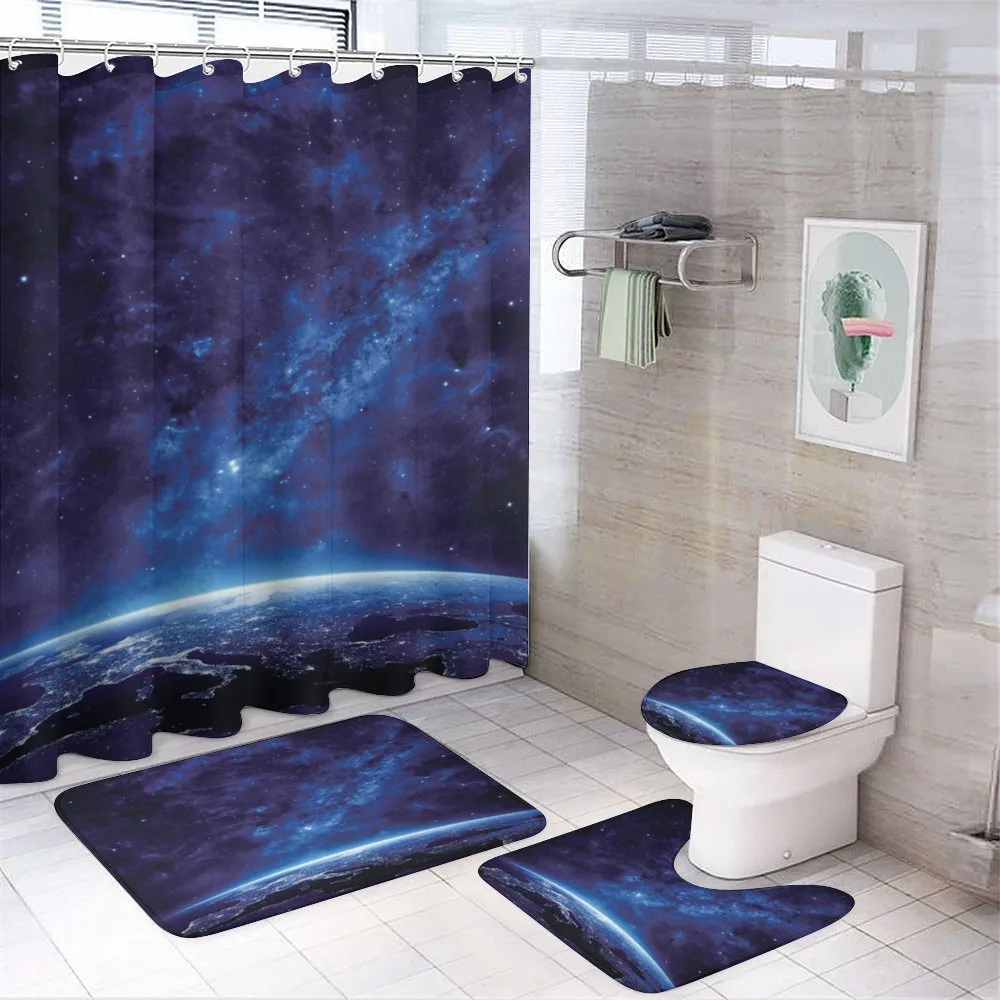 Vibrant Milky Way Stars — 4-Piece Bathroom Set preview