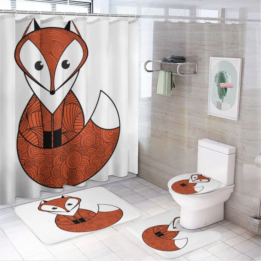 Cartoon Spiral Patterns — 4-Piece Bathroom Set preview