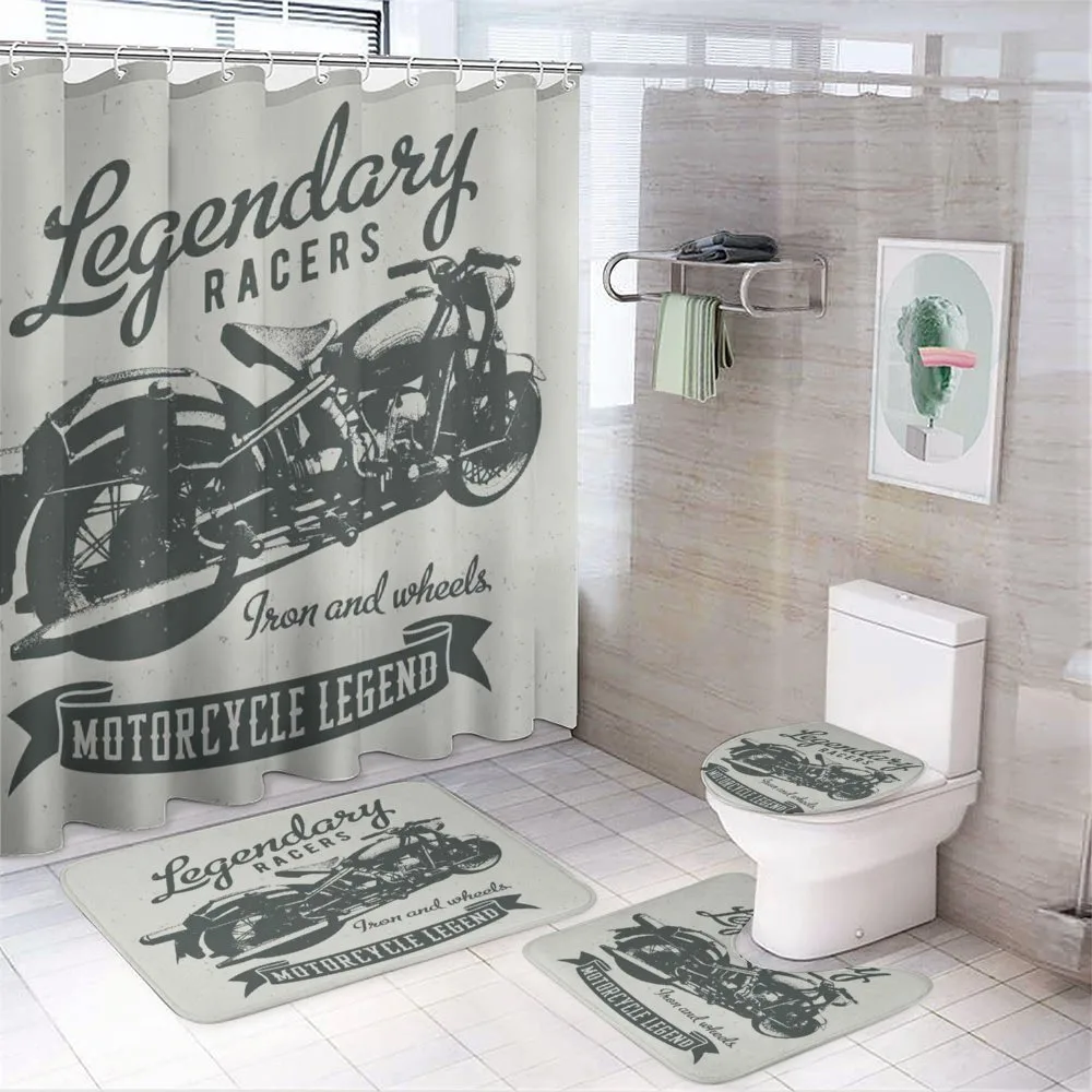 Cruiser Bike Words — 4-Piece Bathroom Set preview