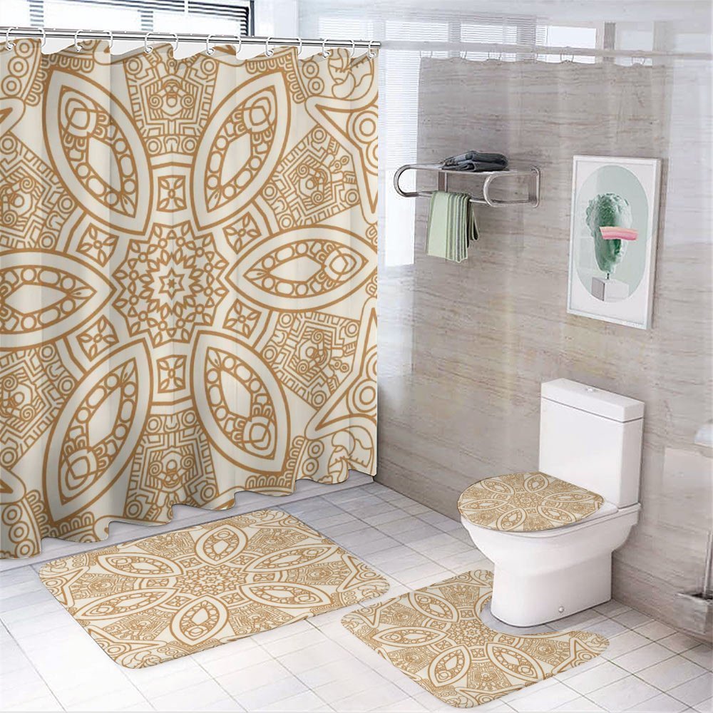 Ethnicity Pattern 4-Piece Bathroom Set product video