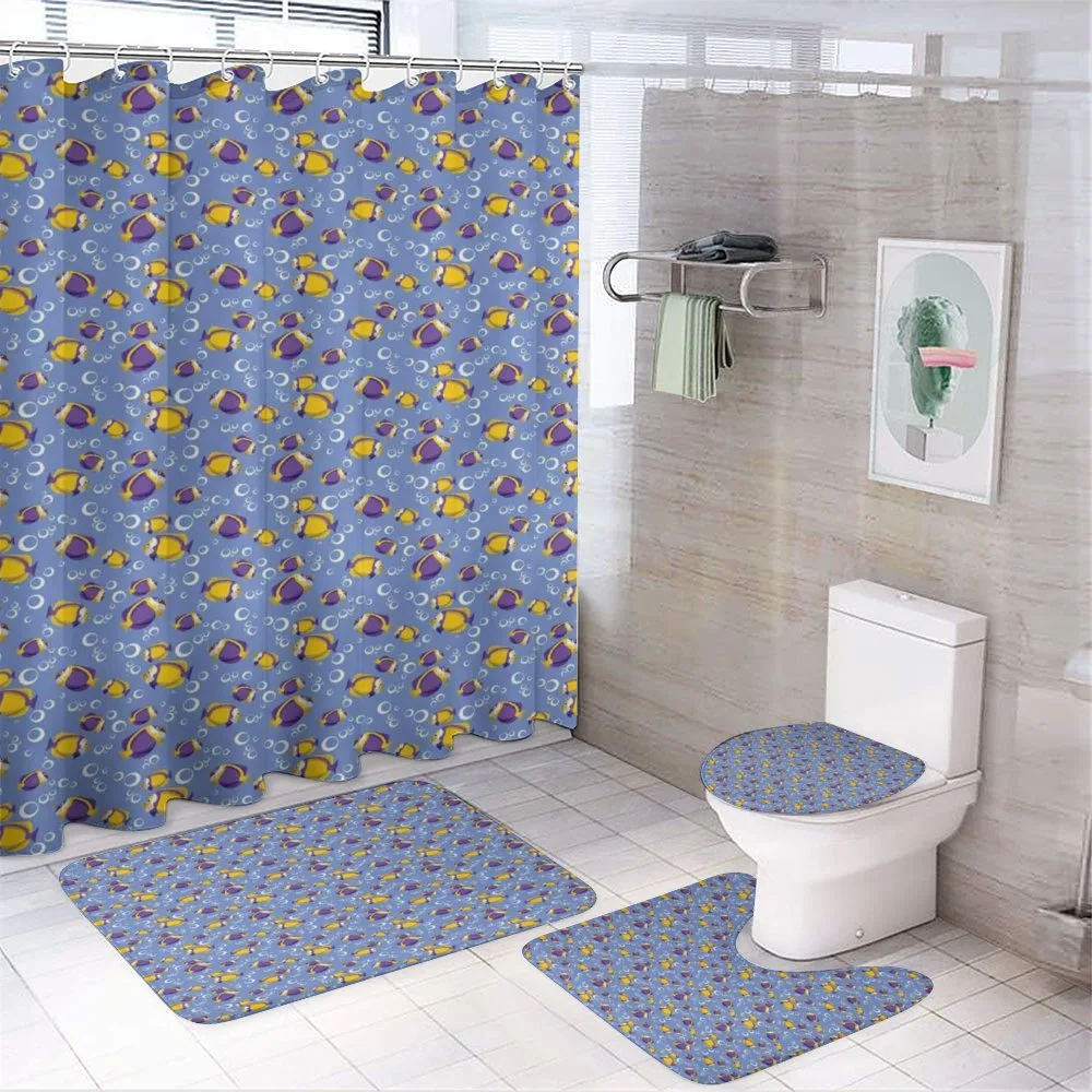 Fishes Bubbles — 4-Piece Bathroom Set preview
