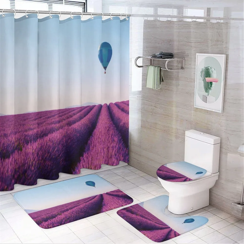 Lavender Field Balloon — 4-Piece Bathroom Set preview
