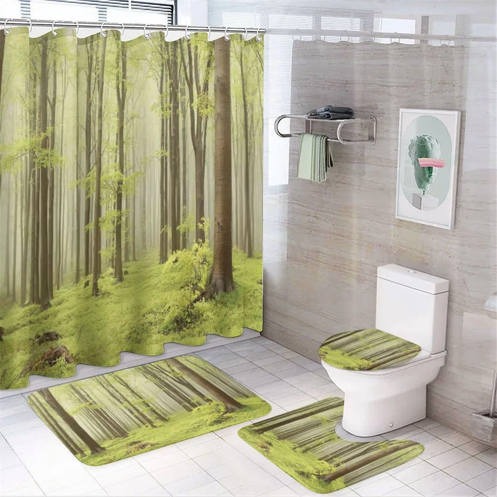 Misty Spring Nature — 4-Piece Bathroom Set preview