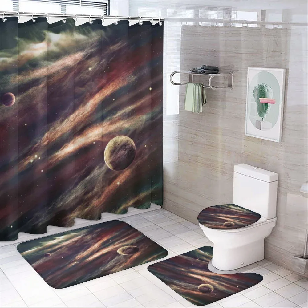 Nebula Planet Cloud — 4-Piece Bathroom Set preview
