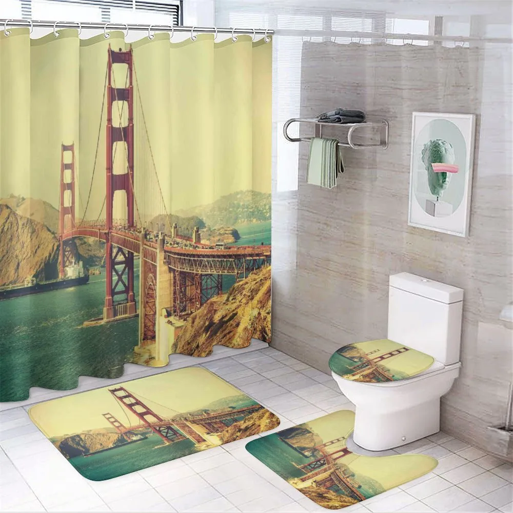 Old Style Bridge View — 4-Piece Bathroom Set preview