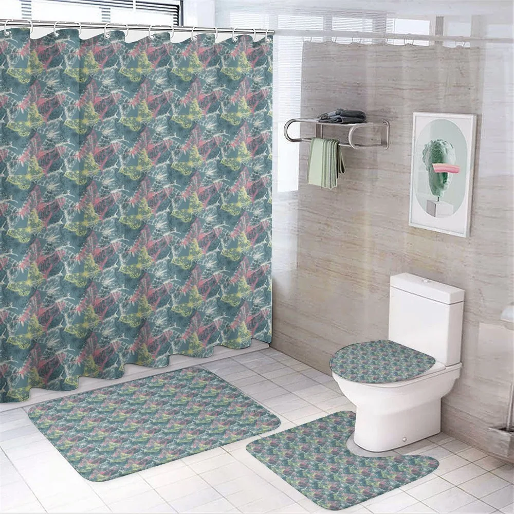 Pastel Grunge Spring 4-Piece Bathroom Set product video