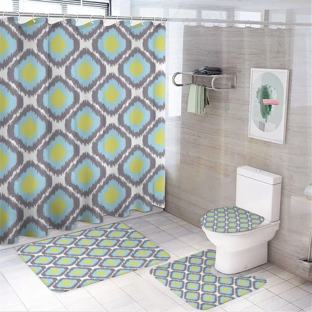 Pastel Ikat Weaving — 4-Piece Bathroom Set preview