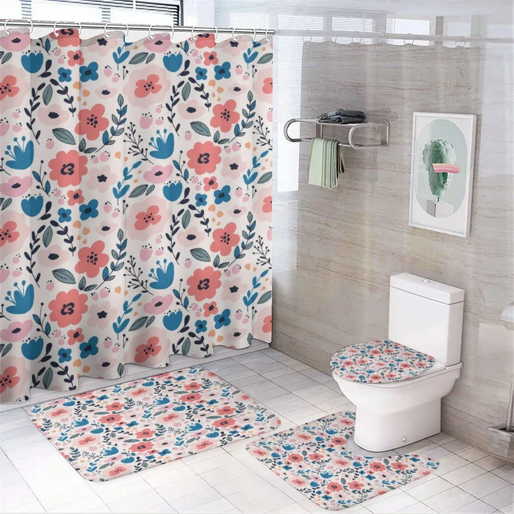 Pastel Summer Field Art — 4-Piece Bathroom Set preview