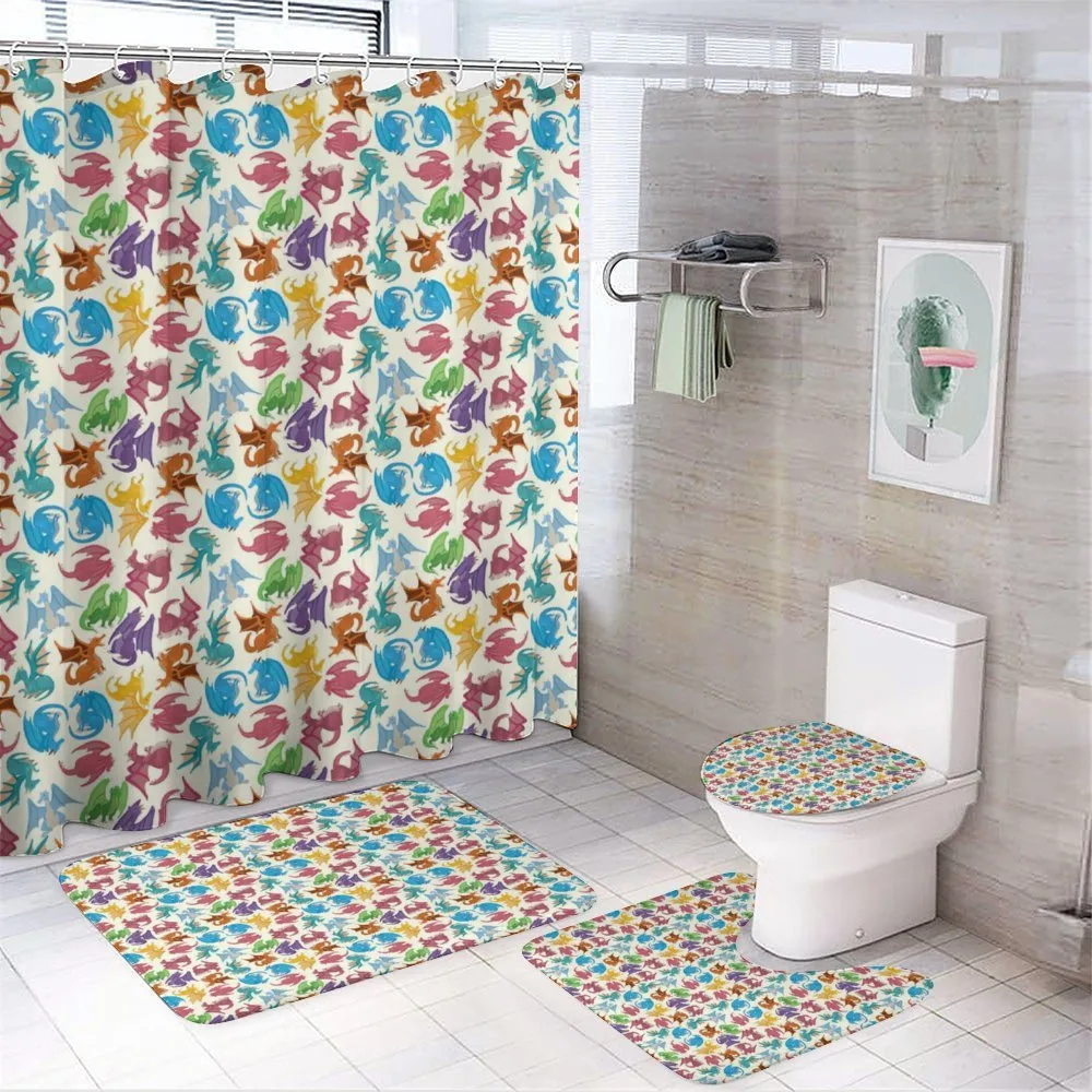 Children Pattern Colored — 4-Piece Bathroom Set preview