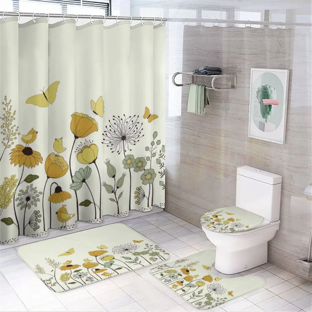 Dot Winged Butterflies — 4-Piece Bathroom Set preview