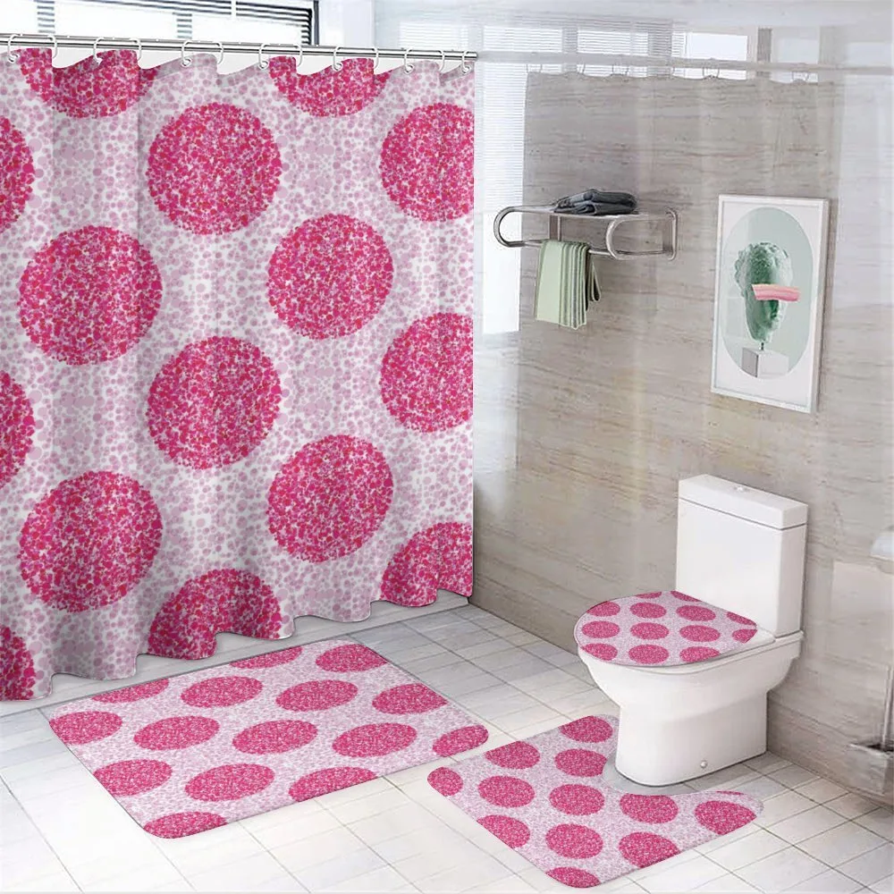 Round Bubbles Polka Dots — 4-Piece Bathroom Set preview