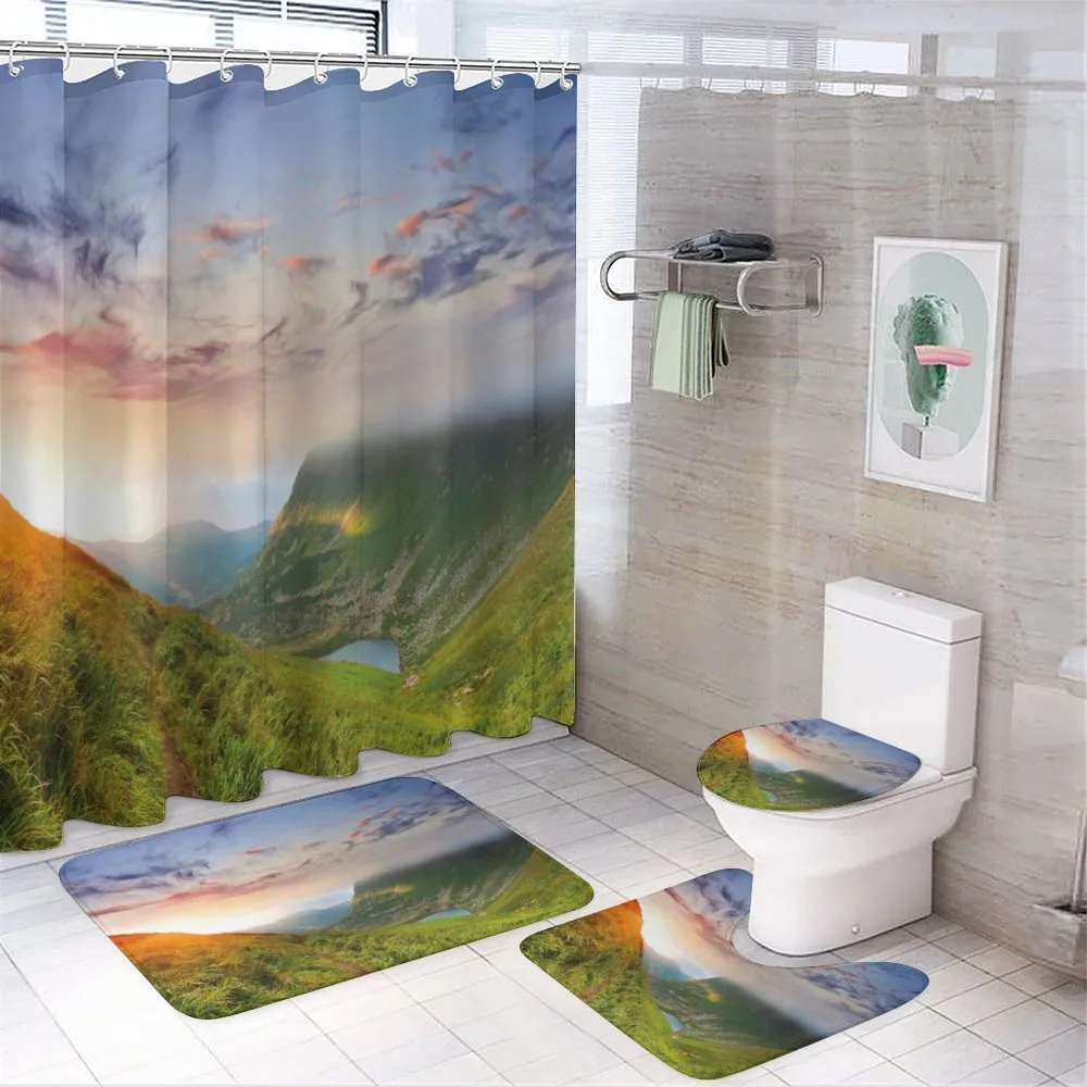 Sunrise Mottled Clouds — 4-Piece Bathroom Set preview