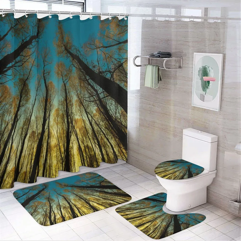 Trees Sunrise Pastoral — 4-Piece Bathroom Set preview