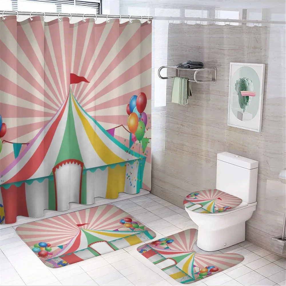 Vintage Circus Balloons — 4-Piece Bathroom Set preview